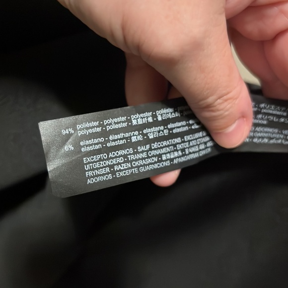 NWT Zara Black Sleeveless Midi Shoulder Pad Dress a196 - Picture 3 of 4